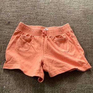 10-12 Oranges Shorts with Stretchy Waistband and Pocket in Front Dignified